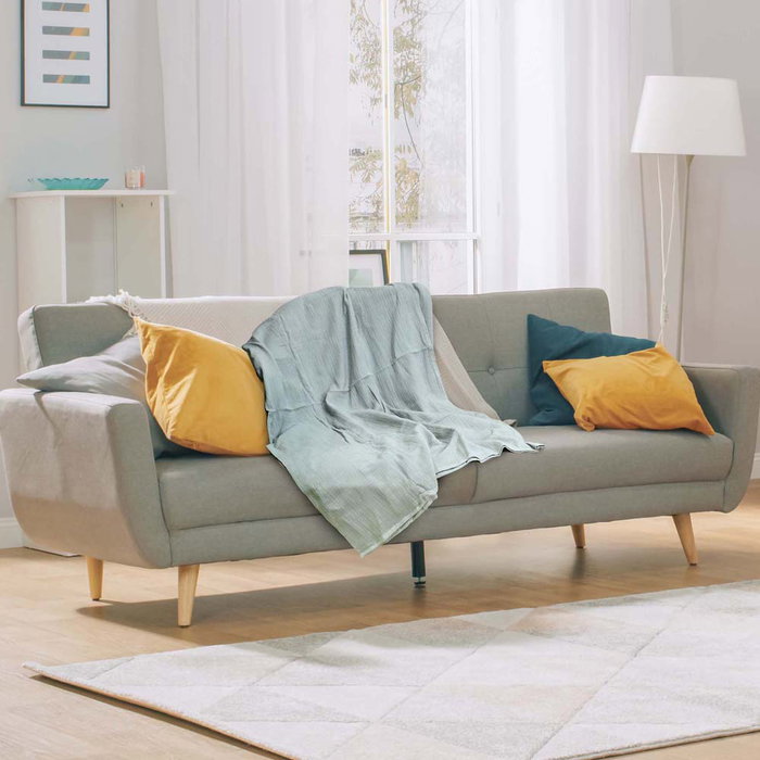 Home Deco Factory Plaid en gaze de coton vert 120x150 cm