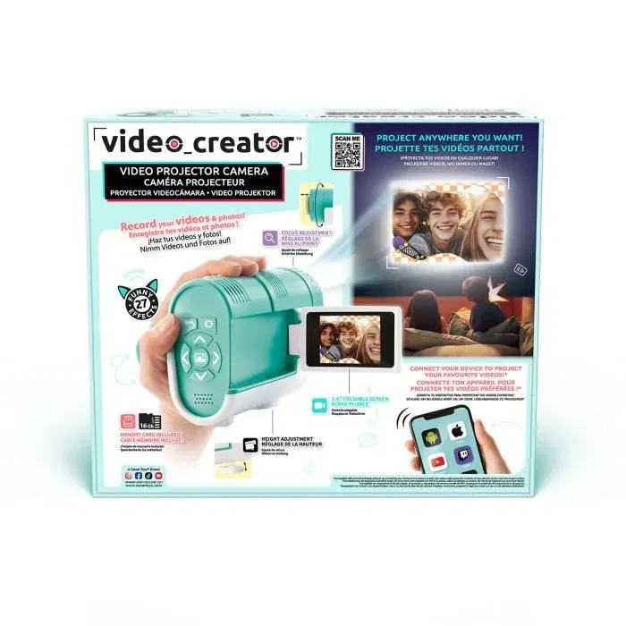 Canal Toys Projecteur Caméra avec Wifi CLK 039 - Pour Capturer et Projeter Photos et Vidéos sur Toute Surface, Compatible Smartphone, Inclut Carte SD et Stickers