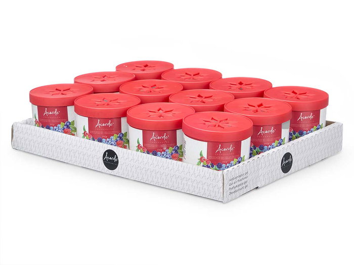 Acorde Ambientador Gel Fruits Rouges 190 g 8 x 8 x 8 cm (Set de 24)