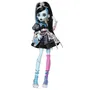 Monster High Poupée Frankie Stein Anniversaire Monstrueusement Mémorable - JBG75 avec robe satinée noire et 7 accessoires (ballon, invitation, cadeau)