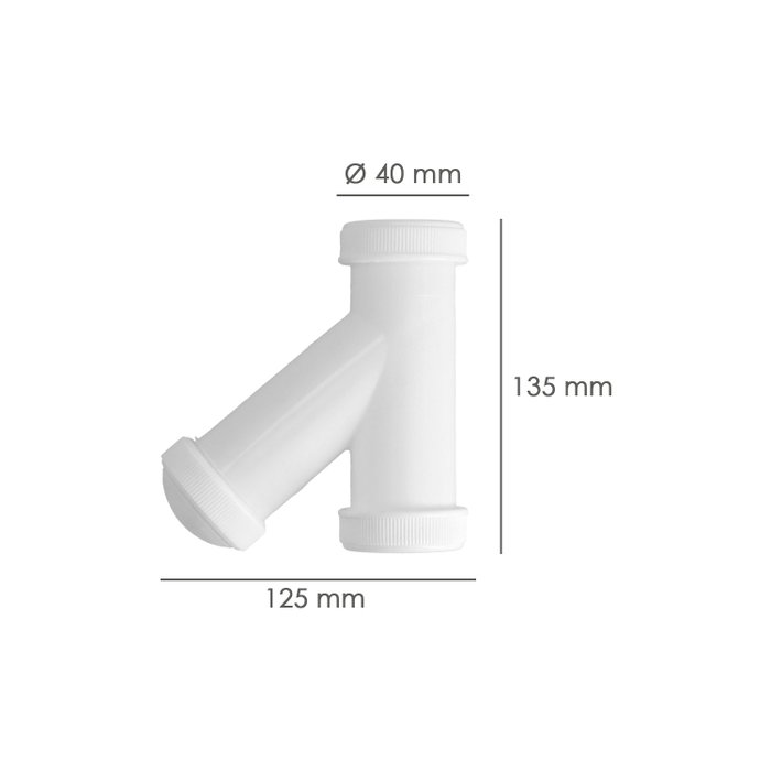 ABRISA Sifon en Y 1 1/2'' avec sortie Ø 40 mm ABRISA Sifon en Y 1 1/2'' avec sortie Ø 40 mm