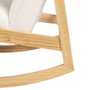 Fauteuil à Bascule Blanc Naturel Bois d'hévéa Tissu 60 x 83 x 72 cm