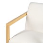 Fauteuil à Bascule Blanc Naturel Bois d'hévéa Tissu 60 x 83 x 72 cm