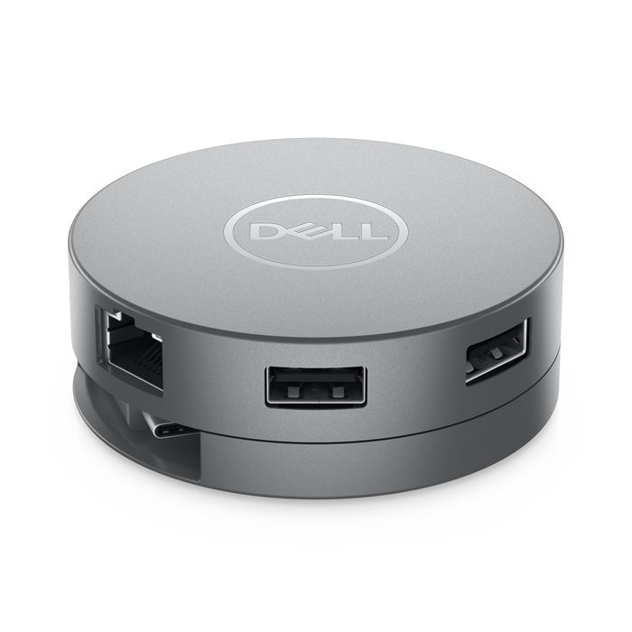 Dell DA310 - Adaptateur USB-C 7-en-1 Multiport Compact avec Passerelle 90W - 2 x USB-A 3.2, USB-C 3.2, HDMI 2.0, DisplayPort, VGA, RJ-45 - Pour Ordinateur Portable
