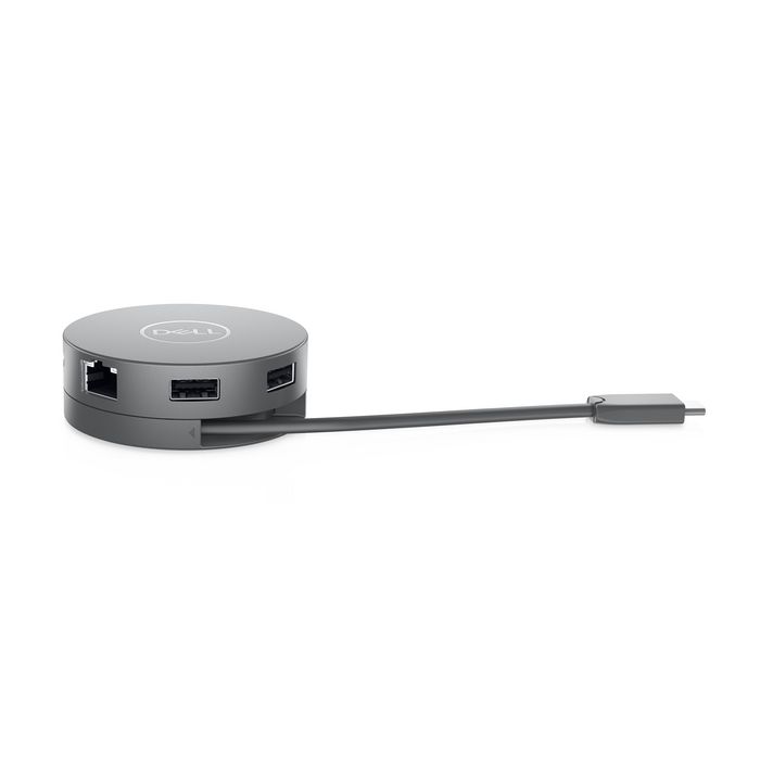 Dell DA310 - Adaptateur USB-C 7-en-1 Multiport Compact avec Passerelle 90W - 2 x USB-A 3.2, USB-C 3.2, HDMI 2.0, DisplayPort, VGA, RJ-45 - Pour Ordinateur Portable