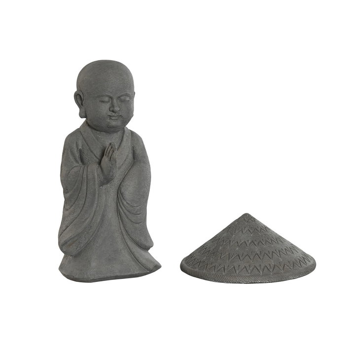 Figurine Décorative Home ESPRIT Gris Moine Oriental 30 x 30 x 51 cm Figurine Décorative Home ESPRIT Gris Moine Oriental 30 x 30 x 51 cm