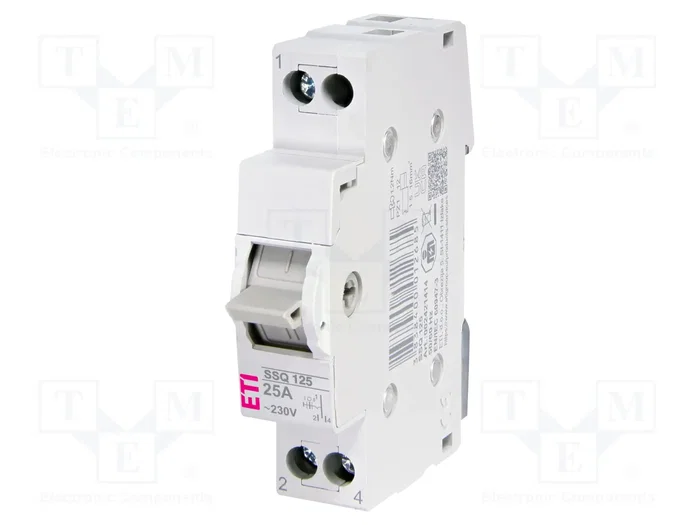 ETI POLAM Commutateur réseau-agrégat 25A 230/400VAC ETI POLAM Commutateur réseau-agrégat 25A 230/400VAC