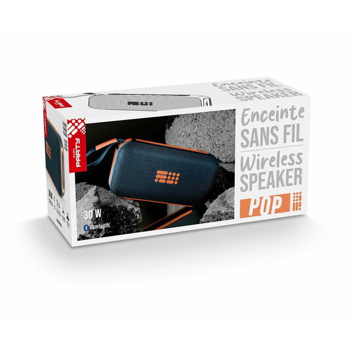 Bigben Party Enceinte Bluetooth Lumineuse Bleu et Orange