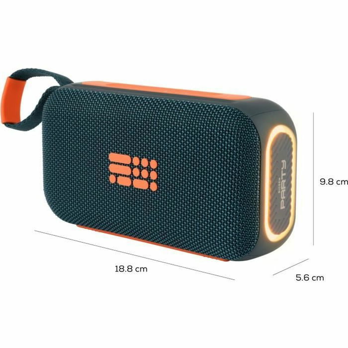 Bigben Party Enceinte Bluetooth Lumineuse Bleu et Orange