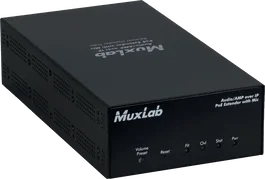 MUXLAB Récepteur Audio sur IP 50W/canal avec alimentation externe Noir