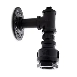 Nora HO-E27WALLLIGHT-J-B Applique Murale Style Industriel E27 Noir (Sans Lampe)