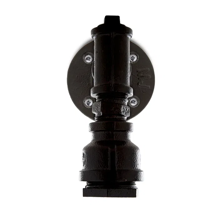 Nora HO-E27WALLLIGHT-J-B Applique Murale Style Industriel E27 Noir (Sans Lampe)