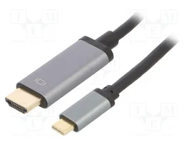 LOGILINK Adaptateur HDMI 2.0 et USB 3.2 Gen 1 vers USB C, 1,8m