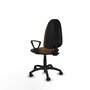 PIQUERAS Y CRESPO Chaise de bureau Algarra, tissu marron foncé