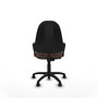 PIQUERAS Y CRESPO Chaise de bureau Algarra, tissu marron foncé