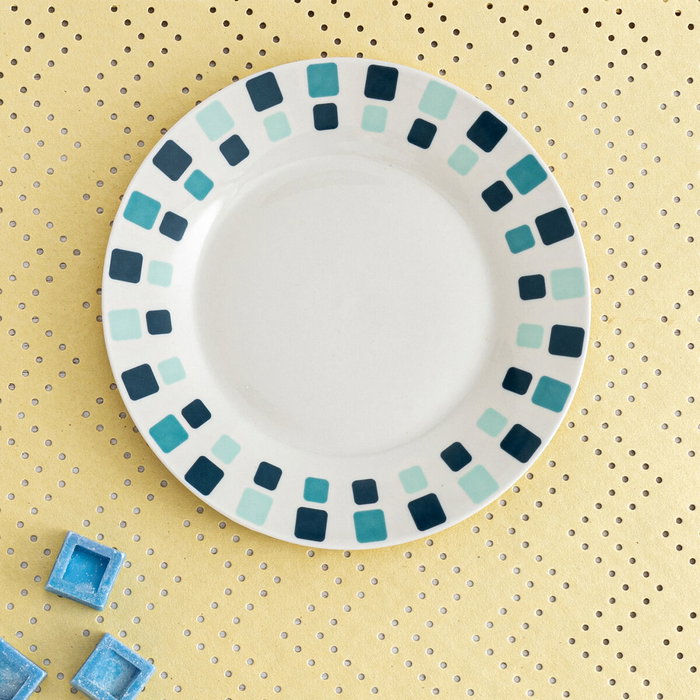 Quid Plato Postre Simetric en Porcelaine Bicolore, 19 cm (12 Unités), Apilable, Compatible Micro-ondes et Lave-vaisselle Quid Plato Postre Simetric en Porcelaine Bicolore, 19 cm (12 Unités), Apilable, Compatible Micro-ondes et Lave-vaisselle
