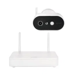 ABUS PPIC91000 Set Caméra de Surveillance Intérieure et Extérieure Full HD 1080p, Batterie, Vision Nocturne, 130° Champ de Vision, Station de Base et Interphone