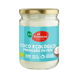 EL GRANERO Huile de coco BIO 400 ml première pression à froid sans gluten