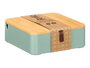 Berilo Organisateur en plastique bambou et miroir vert 14 x 5,5 x 14 cm (Set de 12)