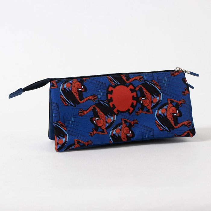Cerdá Trousse Spiderman à 3 compartiments, Bleu