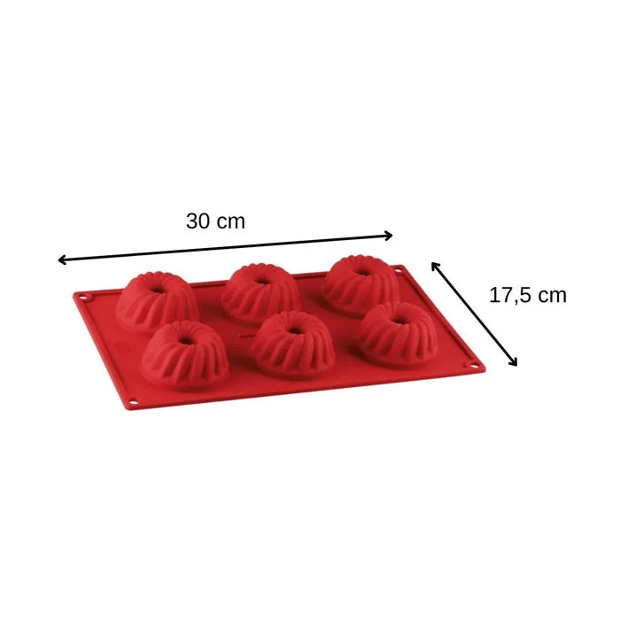 Dr Oetker Lot de 2 moules à kougelhopf Flexxibel Love, Rouge