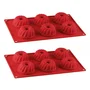 Dr Oetker Lot de 2 moules à kougelhopf Flexxibel Love, Rouge