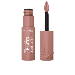 Rimmel London Lip Latex Thrill Seeker n°650 Mindful - Gloss à lèvres intensif vegan 6 ml, enrichi en acide hyaluronique et vitamine E, formule longue tenue et brillante