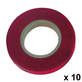 SATURNIA Cinta Atadora 11 x 0,15 mm x 26 m Rouge (Pack de 10 rouleaux)