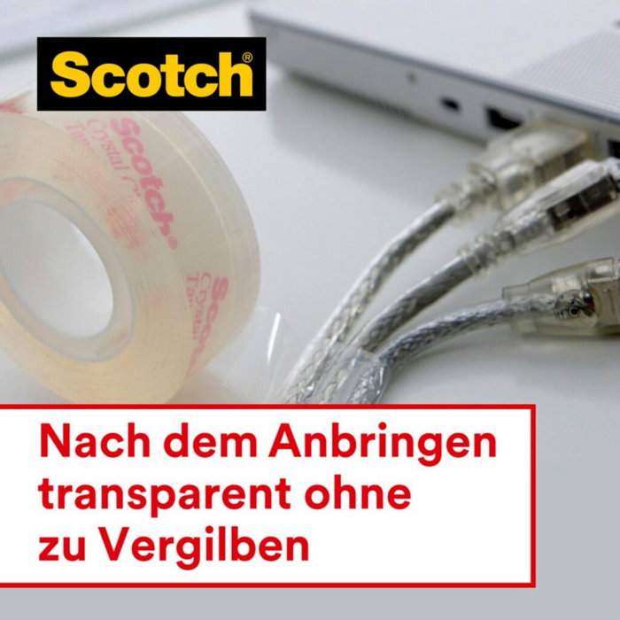 Scotch Crystal Abroller 6-1975D 19mm x 7,5m transparent avec dévidoir Scotch Crystal Abroller 6-1975D 19mm x 7,5m transparent avec dévidoir