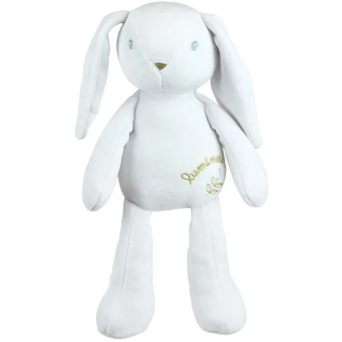 Jemini LUMINOU - Peluche lapin lumineuse enfant - 30 cm - Anti peur du noir - Rechargeable
