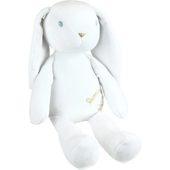 Jemini LUMINOU - Peluche lapin lumineuse enfant - 30 cm - Anti peur du noir - Rechargeable