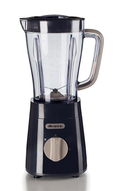 Ariete 576/03 Batidora de Vaso Breakfast Graphite - Blender de Cuisine avec 4 Lames en Acier Inoxydable, 2 Vitesses et Fonction Pulse