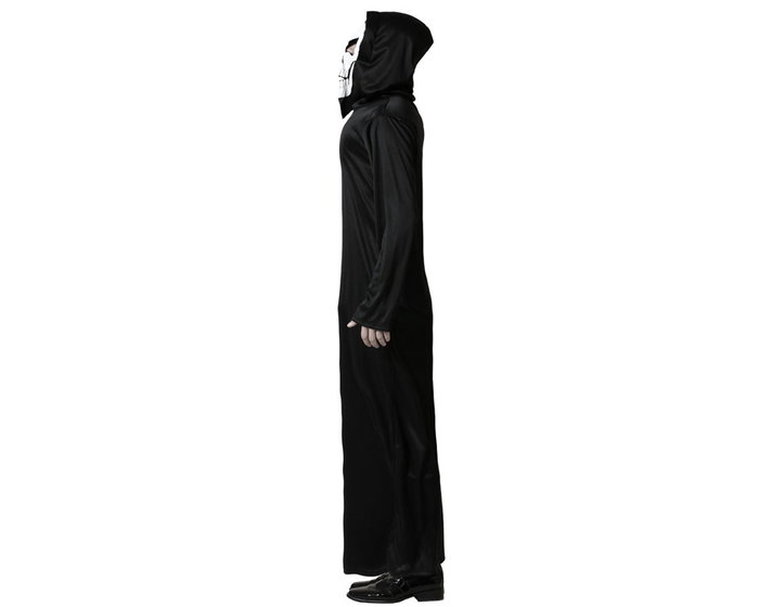 BigBuy Carnival Déguisement Fantôme Homme Adulte avec Masque Squelettique et Tunique Noire XS-S
