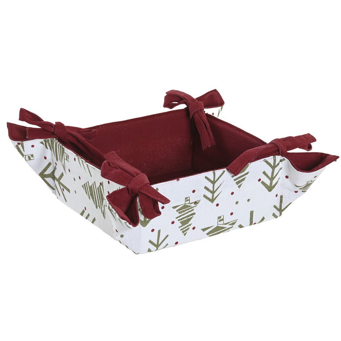 Panier décoratif Home ESPRIT Blanc Rouge Vert Beige Arbre Noël 30 x 30 x 8 cm Panier décoratif Home ESPRIT Blanc Rouge Vert Beige Arbre Noël 30 x 30 x 8 cm