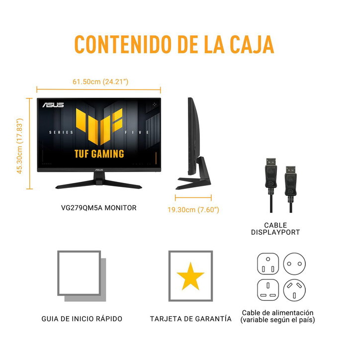 Asus TUF Gaming VG279QM5A Moniteur de gaming 27 pouces Full HD 240 Hz Fast IPS Noir Asus TUF Gaming VG279QM5A Moniteur de gaming 27 pouces Full HD 240 Hz Fast IPS Noir