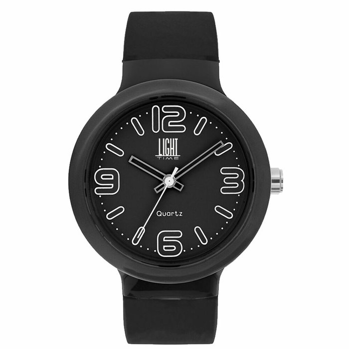 Montre Unisexe Light Time EUROPE Noir (Ø 40 mm) Montre Unisexe Light Time EUROPE Noir (Ø 40 mm)