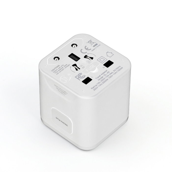 Mobile Origin Adaptateur de voyage PW30 EU/UK/US/AUS, blanc