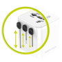 Mobile Origin Adaptateur de voyage PW30 EU/UK/US/AUS, blanc