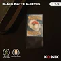 Konix - 100 Pochettes Protection Cartes Matte Sleeves 66x91 mm - Noir - Pour Magic: The Gathering, Pokémon, Lorcana, One Piece, Jeux de Cartes à Collectionner