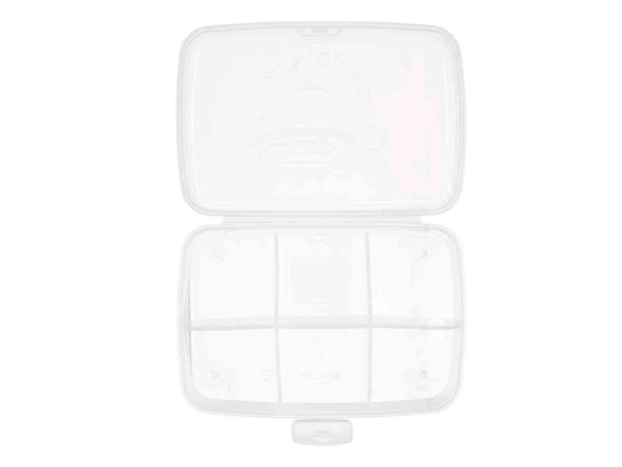 KINVARA Boîte en plastique transparente 6 compartiments