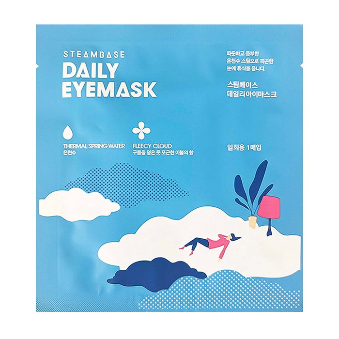 Steambase Masque Quotidien pour les Yeux Nuage Polaire Chauffant 1 Unité, Relaxant et Apaisant, Parfum Nuage