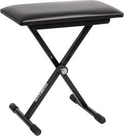 QUIKLOK Banquette Piano "Basic" Compact Pliable Noir Siège Imitation Cuivre