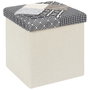 Home Deco Factory CAJA-PUF PLEGABLE PATCHWORK