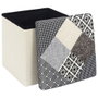 Home Deco Factory CAJA-PUF PLEGABLE PATCHWORK