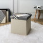 Home Deco Factory CAJA-PUF PLEGABLE PATCHWORK