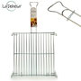 La Dehesa Grille Double Zinc 45 x 45 cm avec 4 Pieds et Poignée de Fermeture (Set de 5)