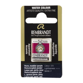 Rembrandt Aquarelle en pastille Laca Granza Permanent Púrpura 325