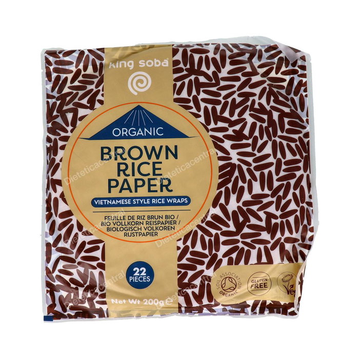 KING SOBA Papier de riz complet 200 g Bio - Vegan, sans gluten KING SOBA Papier de riz complet 200 g Bio - Vegan, sans gluten