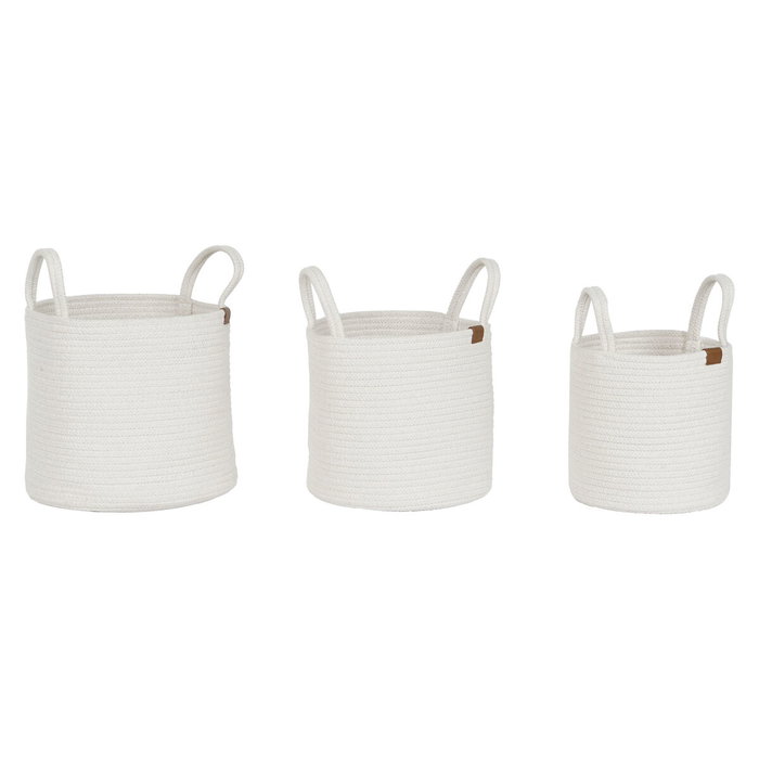 Home ESPRIT Set de paniers Moderne Blanc 3 pièces Home ESPRIT Set de paniers Moderne Blanc 3 pièces
