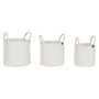 Home ESPRIT Set de paniers Moderne Blanc 3 pièces